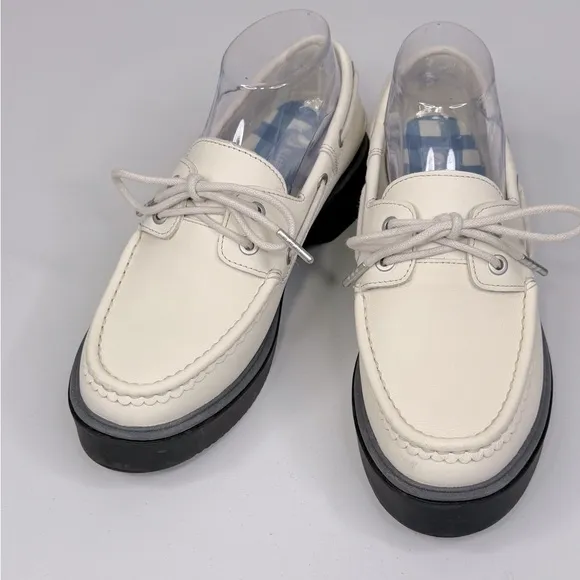 SPERRY Women's Bayside Boat Shoe with Chunky Outsole White-7W