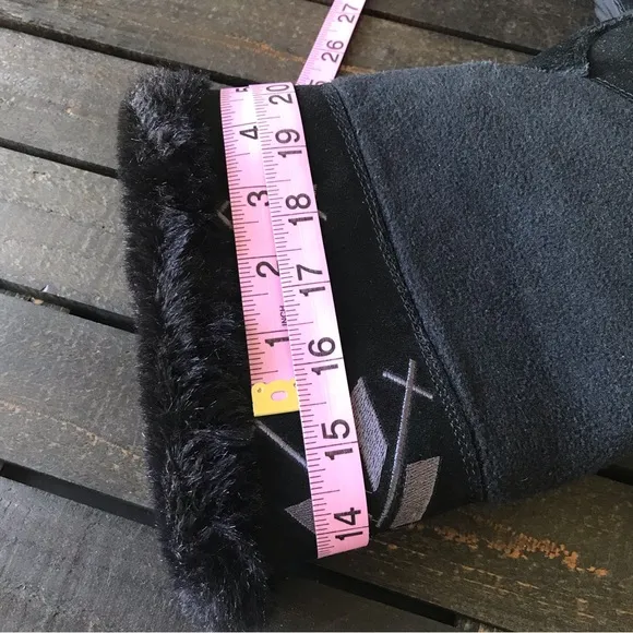 Sporto Black Suede Waterproof Winter Boots