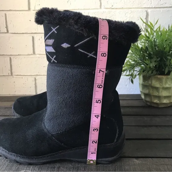 Sporto Black Suede Waterproof Winter Boots