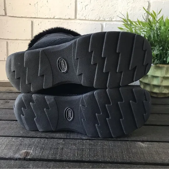 Sporto Black Suede Waterproof Winter Boots