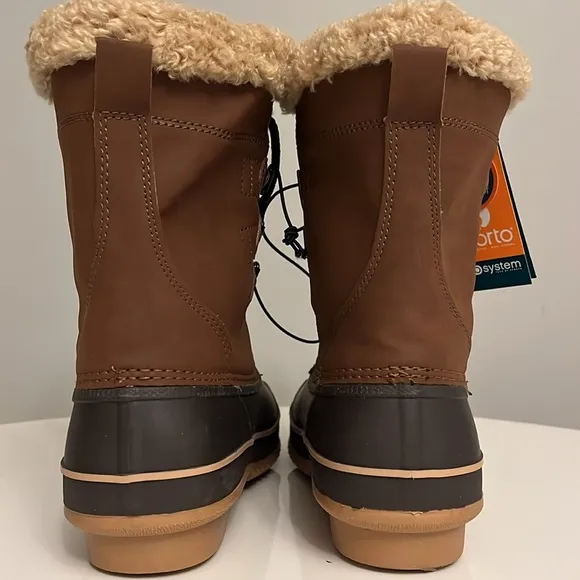 SPORTO NWT Duck Boots Waterproof Faux Fur Winter boots Women's Sz 7.5M