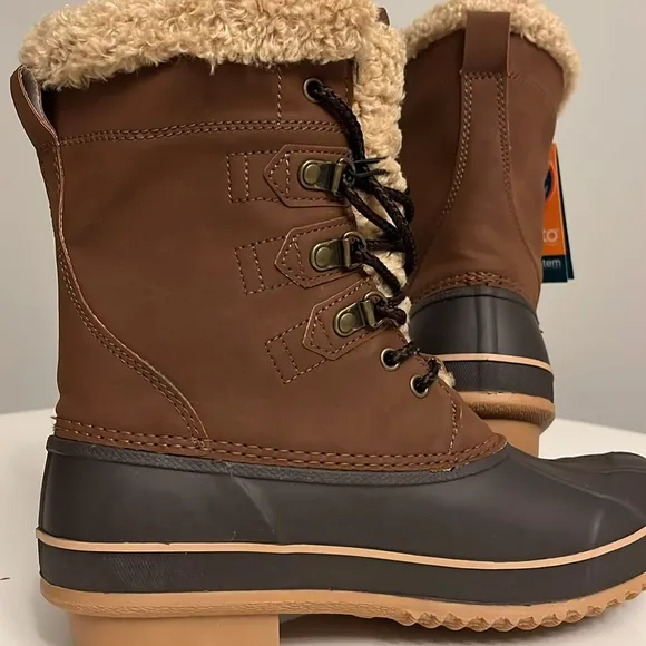 SPORTO NWT Duck Boots Waterproof Faux Fur Winter boots Women's Sz 7.5M