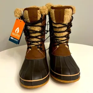 SPORTO NWT Duck Boots Waterproof Faux Fur Winter boots Women's Sz 7.5M