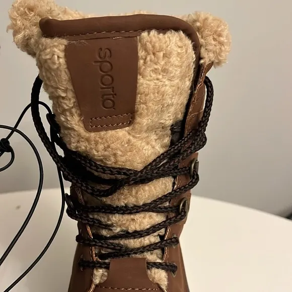 SPORTO NWT Duck Boots Waterproof Faux Fur Winter boots Women's Sz 7.5M