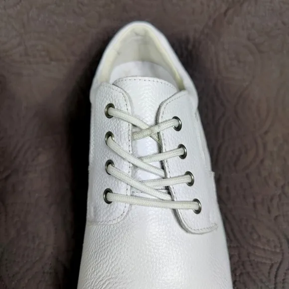 Spring Step Berman Pro Men's Leather Slip Resistant White Shoes Sz 9.5-10, EU 43