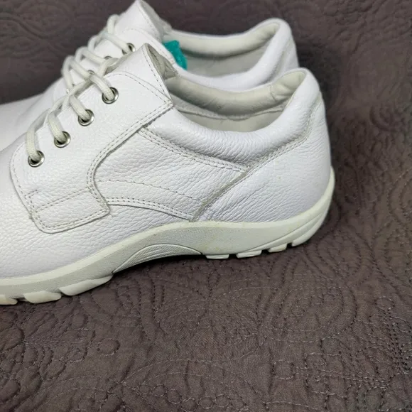 Spring Step Berman Pro Men's Leather Slip Resistant White Shoes Sz 9.5-10, EU 43
