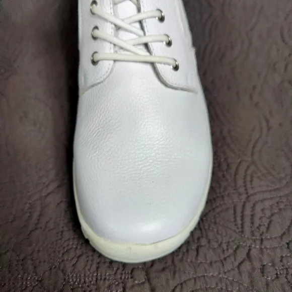 Spring Step Berman Pro Men's Leather Slip Resistant White Shoes Sz 9.5-10, EU 43