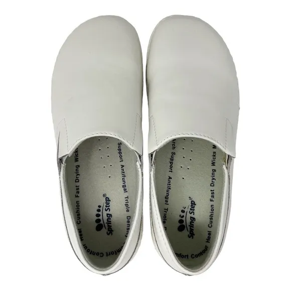 Spring Step Professional MANILA Women’s Off White Slip Resistant Work Shoes 5.5M