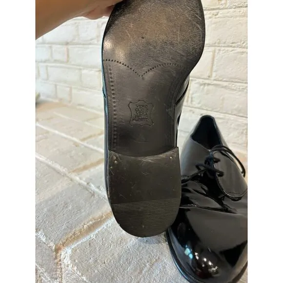 Stanley Blacker Couture Black Patent Leather Shoes 10.5