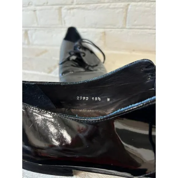 Stanley Blacker Couture Black Patent Leather Shoes 10.5