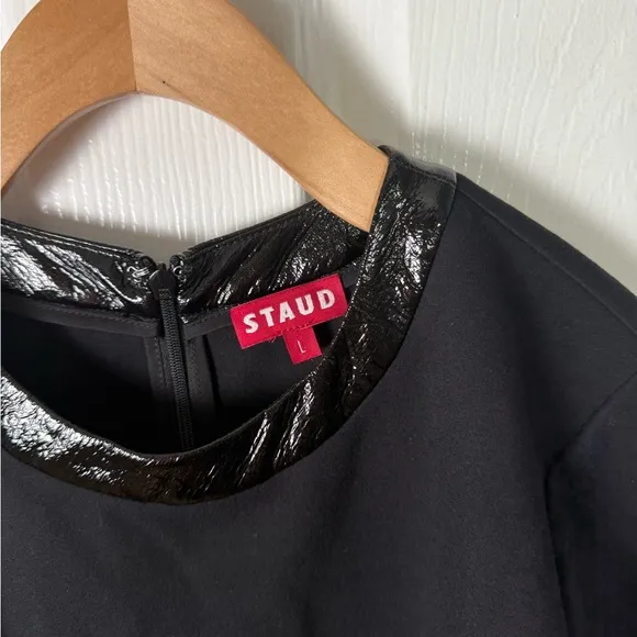 Staud Dolce Long Sleeve Midi Dress Black L