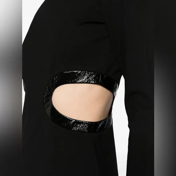 Staud Dolce Long Sleeve Midi Dress Black L