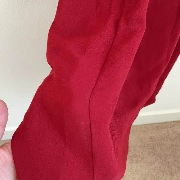 Stella McCartney crimson red belted mini dress 40