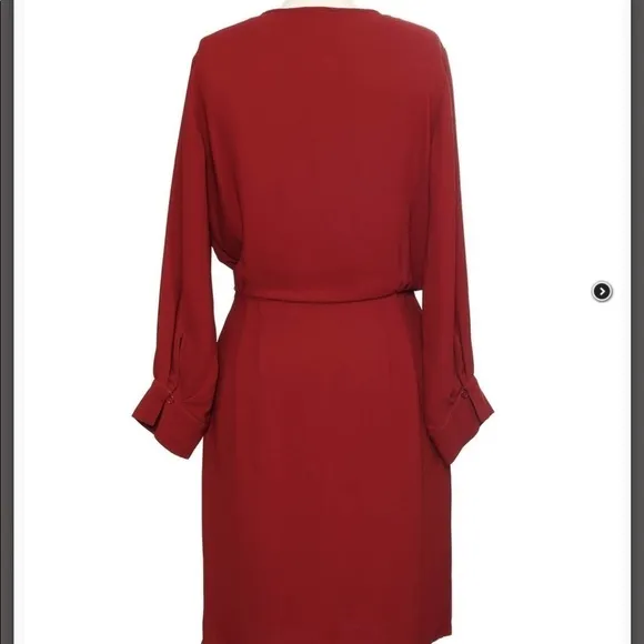 Stella McCartney crimson red belted mini dress 40