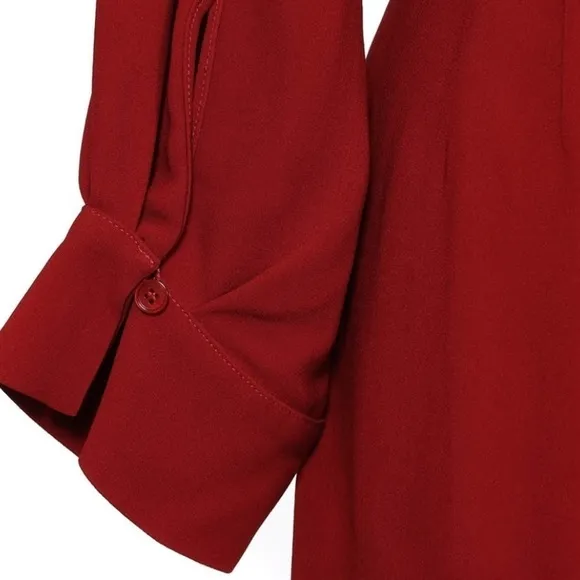 Stella McCartney crimson red belted mini dress 40