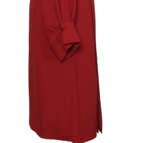 Stella McCartney crimson red belted mini dress 40