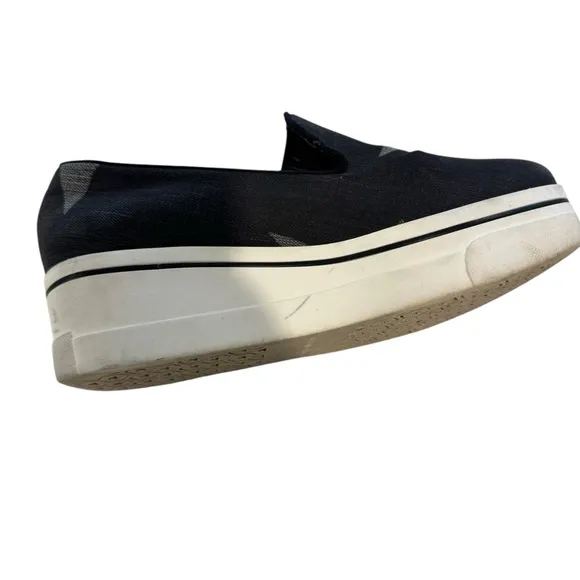 Stella McCartney Women's Black Slip-On Star Platform Shoes- Size 8