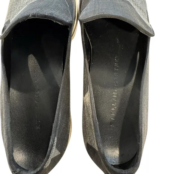 Stella McCartney Women's Black Slip-On Star Platform Shoes- Size 8