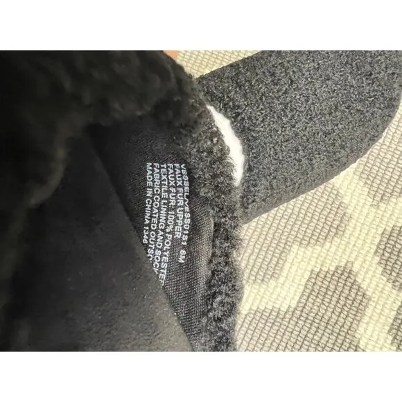 Steve Madden Black Fleece Lined Cozy Indoor Slippers For Women Size 6M