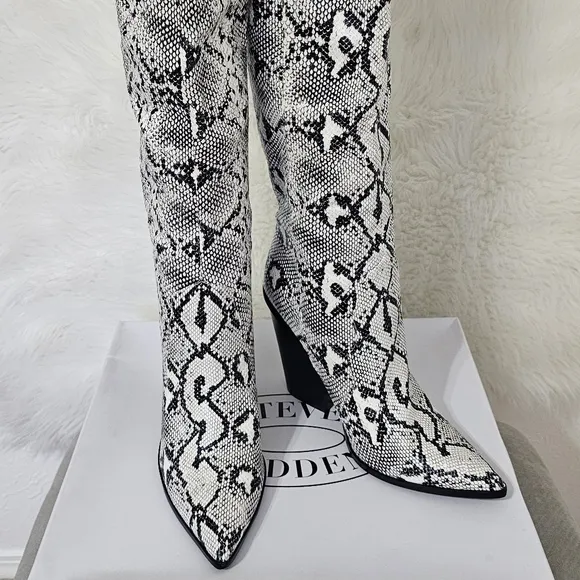 Steve Madden Ranger BLK/White Snake Boots
