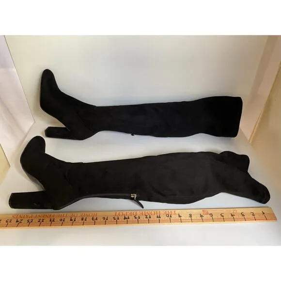 Steve Madden Women's Over the Knee Thigh High Boots  Almond Toe  Mid Heels  7.5