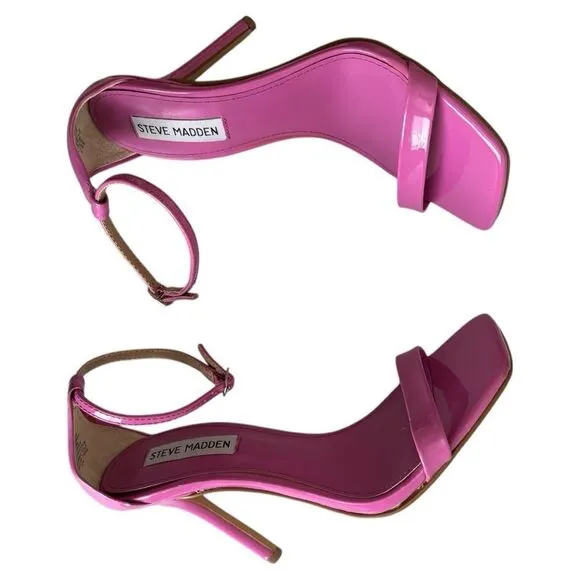 Steve Madden Shaye Pink Patent Heeled Sandal