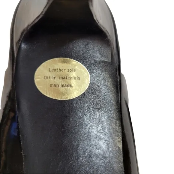 Stix Baer Fuller Vintage Patent Black Leather Heels 9B