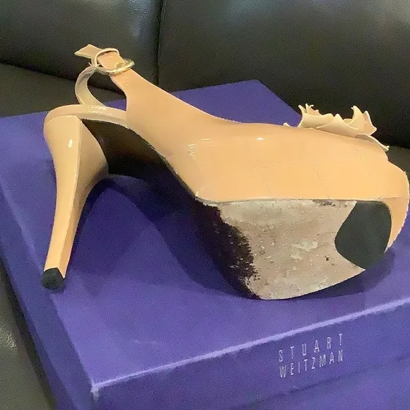 Stuart Weitzman Camel Kinbow Size 9 Platform Heels