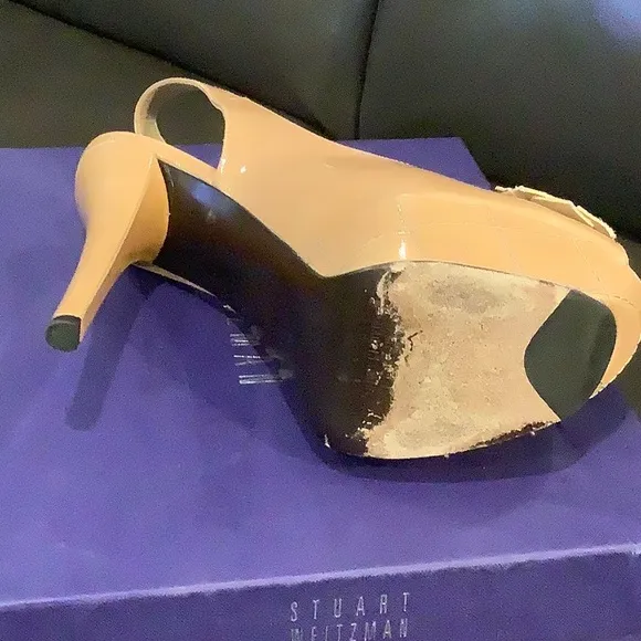 Stuart Weitzman Camel Kinbow Size 9 Platform Heels