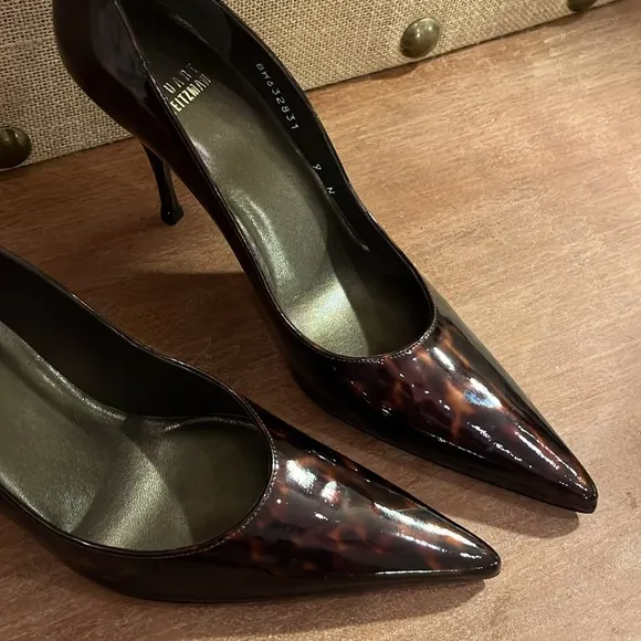 Stuart Weitzman designer Heels tortoiseshell power pumps heels