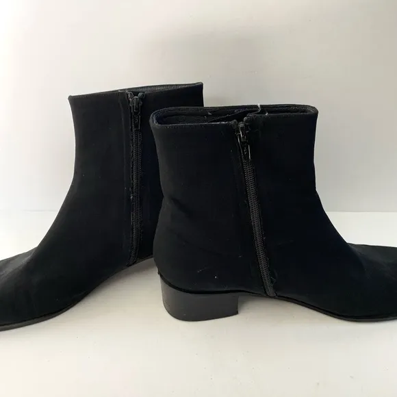 Stuart Weitzman Gore-Tex Square Toe Block Heel Ankle Boots