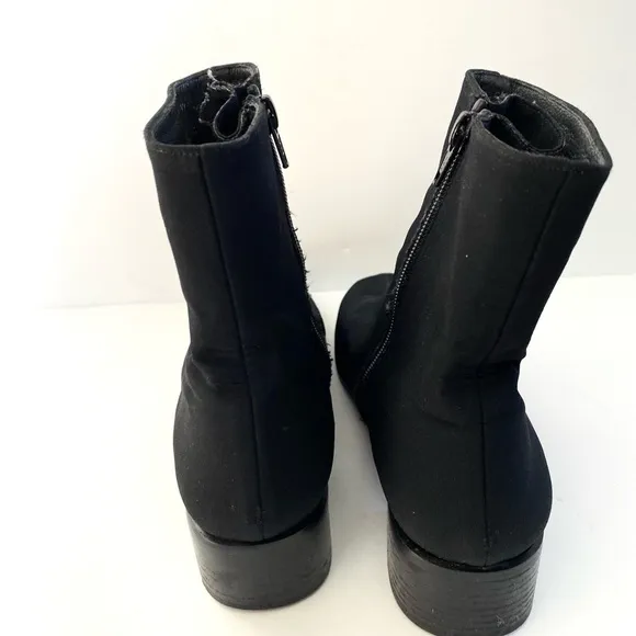 Stuart Weitzman Gore-Tex Square Toe Block Heel Ankle Boots