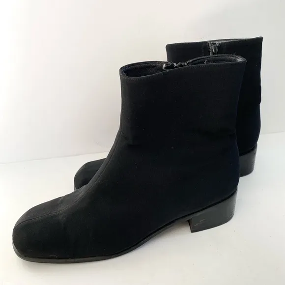 Stuart Weitzman Gore-Tex Square Toe Block Heel Ankle Boots