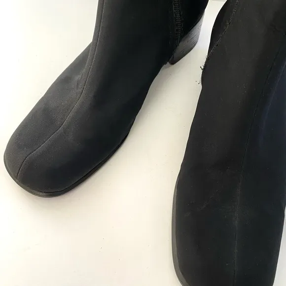 Stuart Weitzman Gore-Tex Square Toe Block Heel Ankle Boots