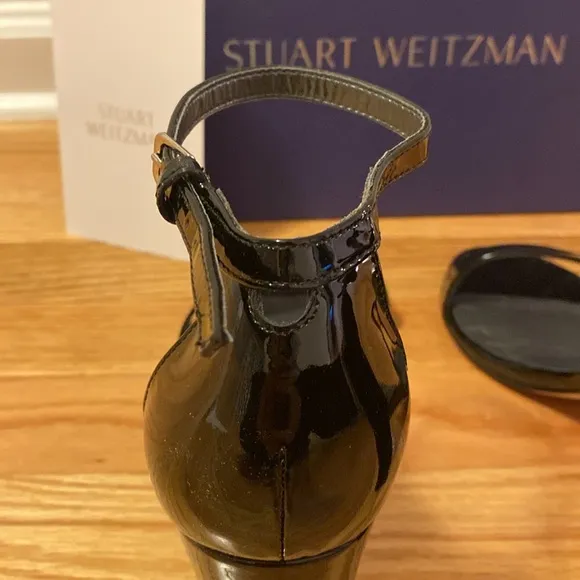 Stuart Weitzman NearlyNude Patent Black Shoe!