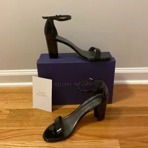 Stuart Weitzman NearlyNude Patent Black Shoe!