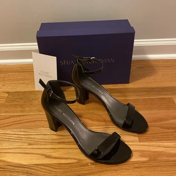 Stuart Weitzman NearlyNude Patent Black Shoe!