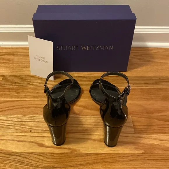 Stuart Weitzman NearlyNude Patent Black Shoe!