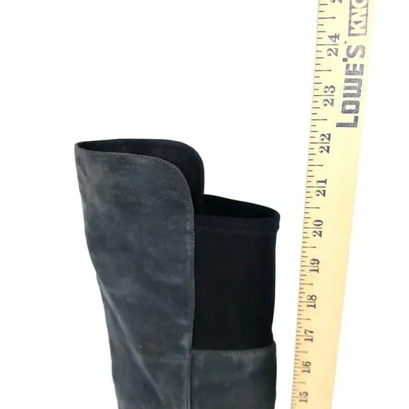 STUART WEITZMAN Slate Gray Suede Leather Tall OTK Over The Knee Boots 6.5