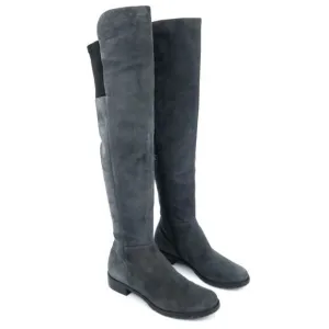 STUART WEITZMAN Slate Gray Suede Leather Tall OTK Over The Knee Boots 6.5