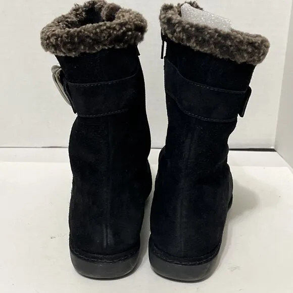 Stuart Weitzman Women’s Rodney black sport suede snow winter boots Size 9.5