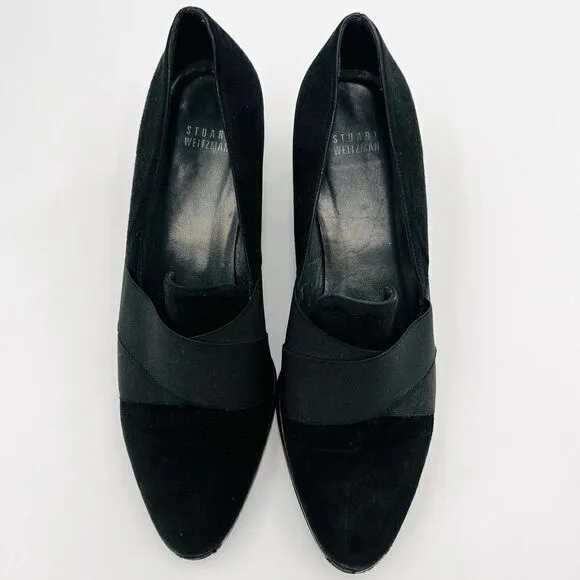 Stuart Weitzman Suede Black Pumps Size 9