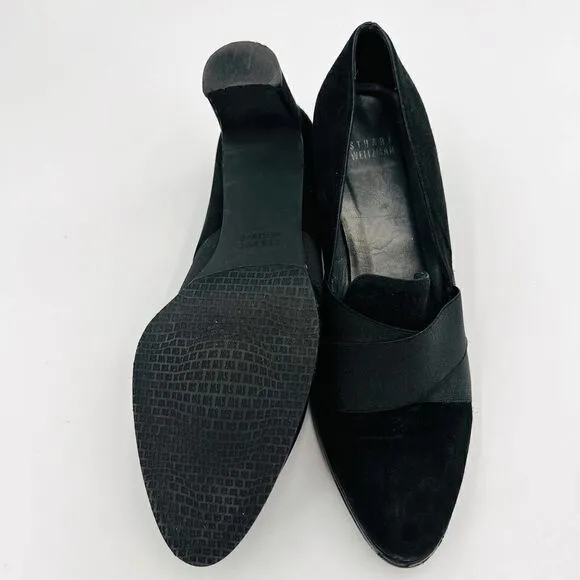 Stuart Weitzman Suede Black Pumps Size 9