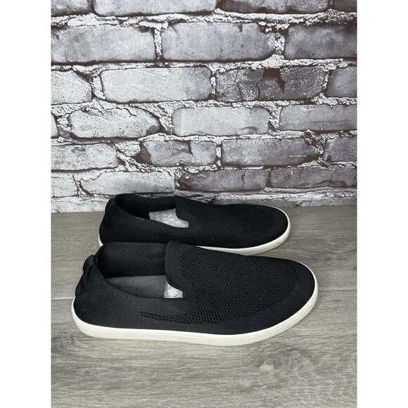 SUAVS The Barton Black Knit Fabric Slip On Casual Shoes Men Sz 11M US/44EU