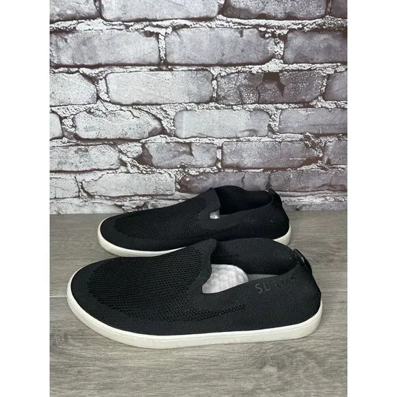 SUAVS The Barton Black Knit Fabric Slip On Casual Shoes Men Sz 11M US/44EU