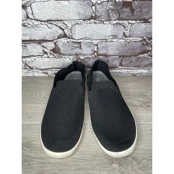 SUAVS The Barton Black Knit Fabric Slip On Casual Shoes Men Sz 11M US/44EU