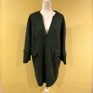 Suede‎ Jacket Dark Green Small-Medium Pullover