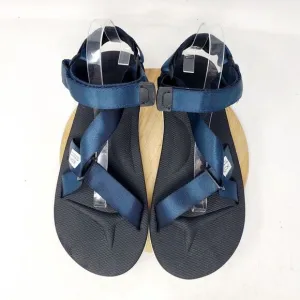 SUICOKE Sandals Mens 11 Blue Nylon Adjustable Cross Straps Hiking Vibram Shoes