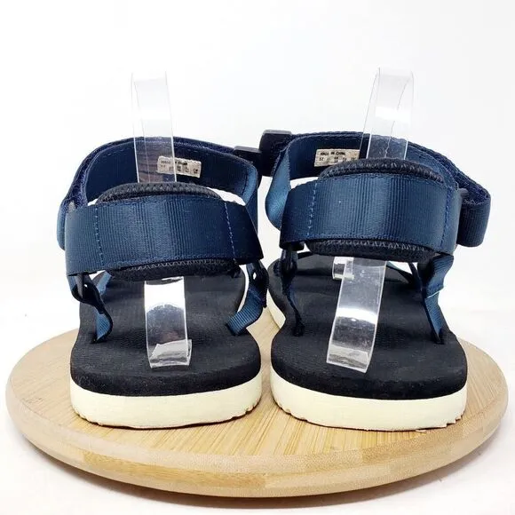 SUICOKE Sandals Mens 11 Blue Nylon Adjustable Cross Straps Hiking Vibram Shoes