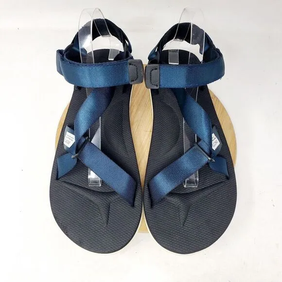 SUICOKE Sandals Mens 11 Blue Nylon Adjustable Cross Straps Hiking Vibram Shoes